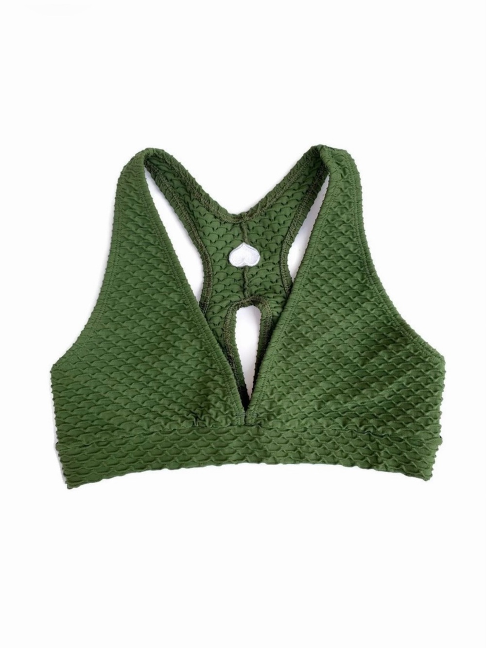 Booty by Brabants Croco Skin Sports Bra Top Evergreen Stretch Athletic One Size